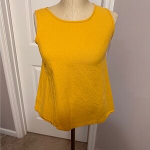 Vibrant Yellow Boxy Sleeveless Tank Top